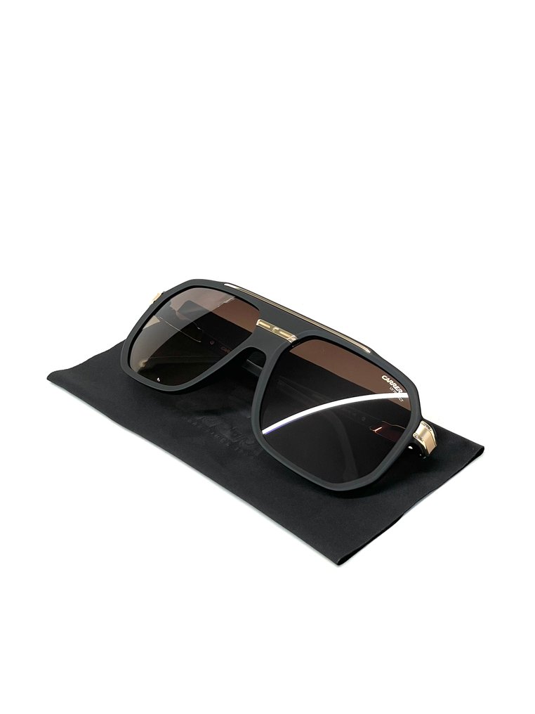 Carrera - 1077/S-I46, Cat: *3, UV-Protect, AR+, Smoke Brown Gradient, Matte Black Acetate & Gold, Flex Hinges - Γυαλιά ηλίου #4.3