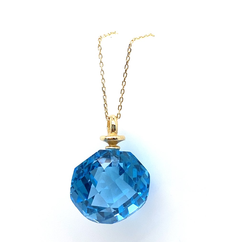 χωρίς τιμή ασφαλείας - Κολιέ - 14 καράτια Κίτρινο χρυσό -  11.85ct. tw. Τοπάζιο - Τοπάζιο - Πιστοποιημένο από IGI #2.1