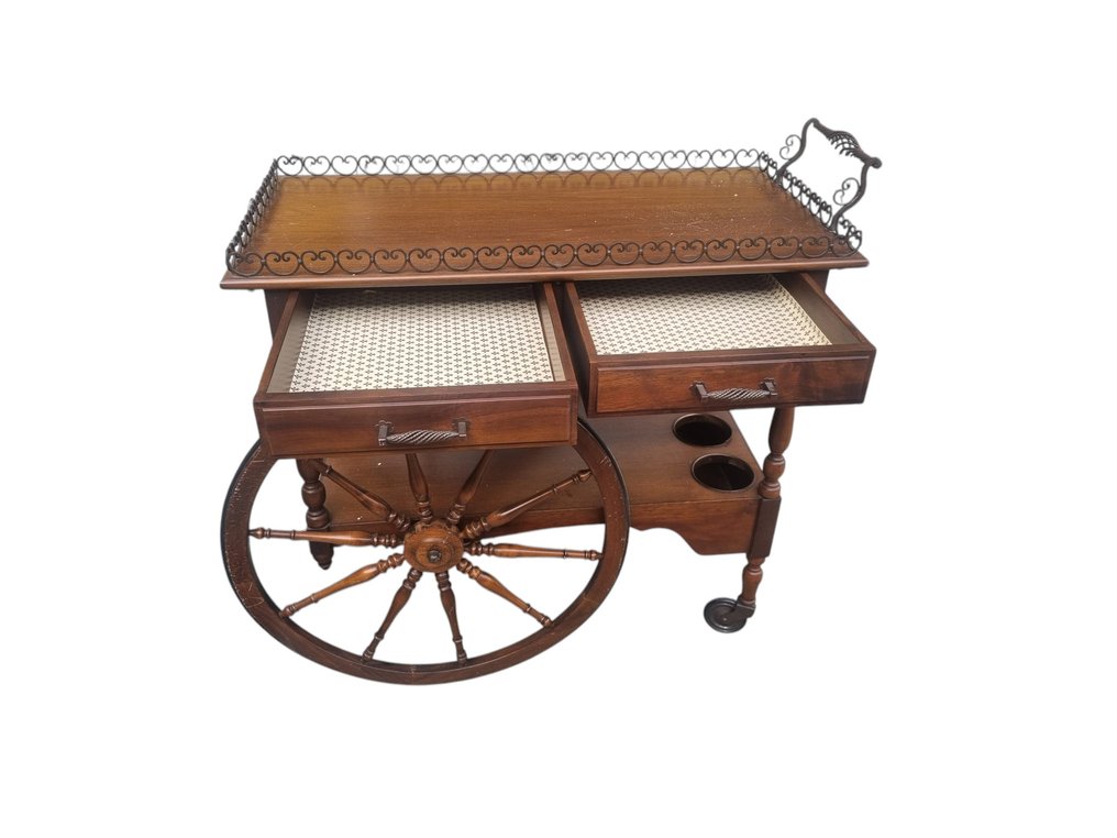 Centre de table - Bois - chariot à bouteilles #1.0