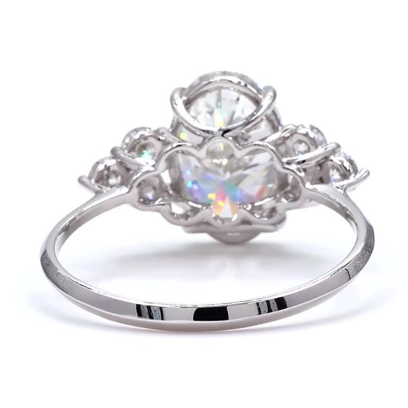 没有保留价 - 戒指 - 18K包金 白金 - 3.01ct. tw. 钻石 (实验室培育) - 钻石 - D(无色) #4.3