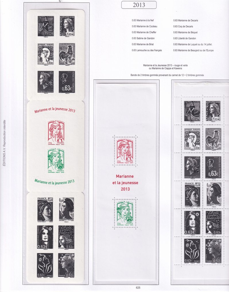 France 2013 - superbe collection de la Marianne #1.0