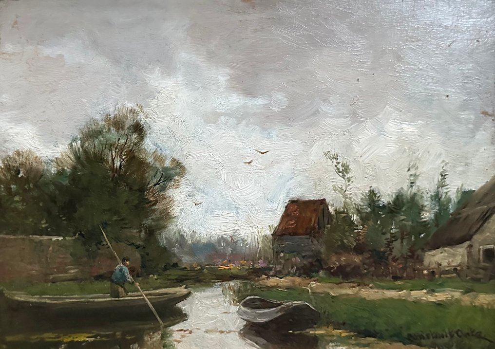 Constant ARTZ (1870-1951) - Landschap met man in bootje #4.3