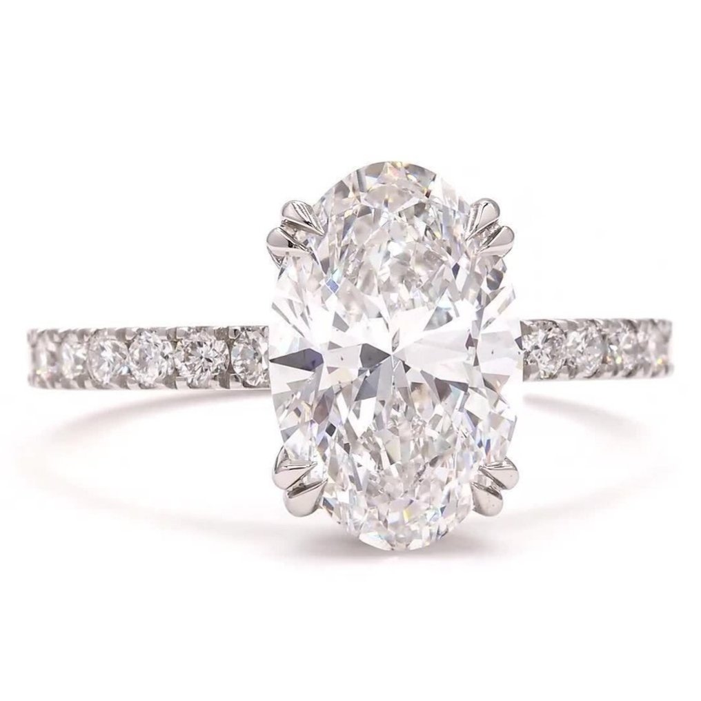 χωρίς τιμή ασφαλείας - Δαχτυλίδι Πλατίνα -  3.61ct. tw. Διαμάντι (Εργαστηριακής καλλιέργειας) - Διαμάντι - D (Αχρωμος) #3.2