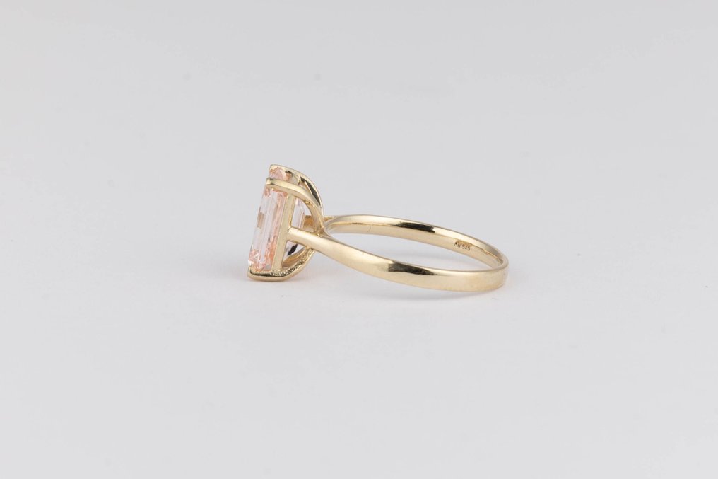 沒有保留價 - 戒指 - 14 克拉 黃金 -  3.00ct. tw. 粉紅色 鉆石 (彩色實驗室培育鑽石) - Emerald Intense Pink- VS1 #2.1