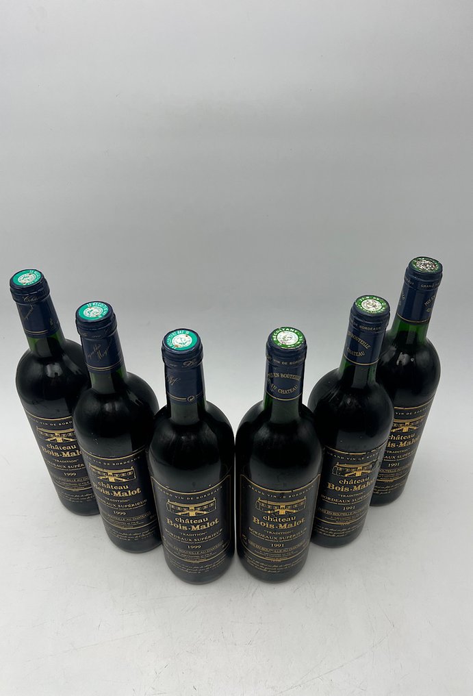1999 x 3 & 1991 x 3 Château Bois Malot - Μπορντό - 6 Bottles (0.75L) #1.0