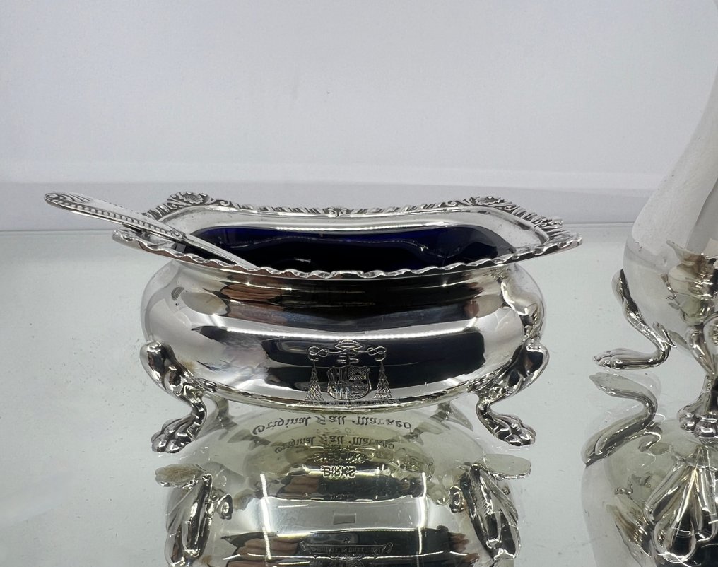 Birks - 盐船 (3) - 纯银餐具套装 - .925 银, .950 银 - Rococo Revival #2.1