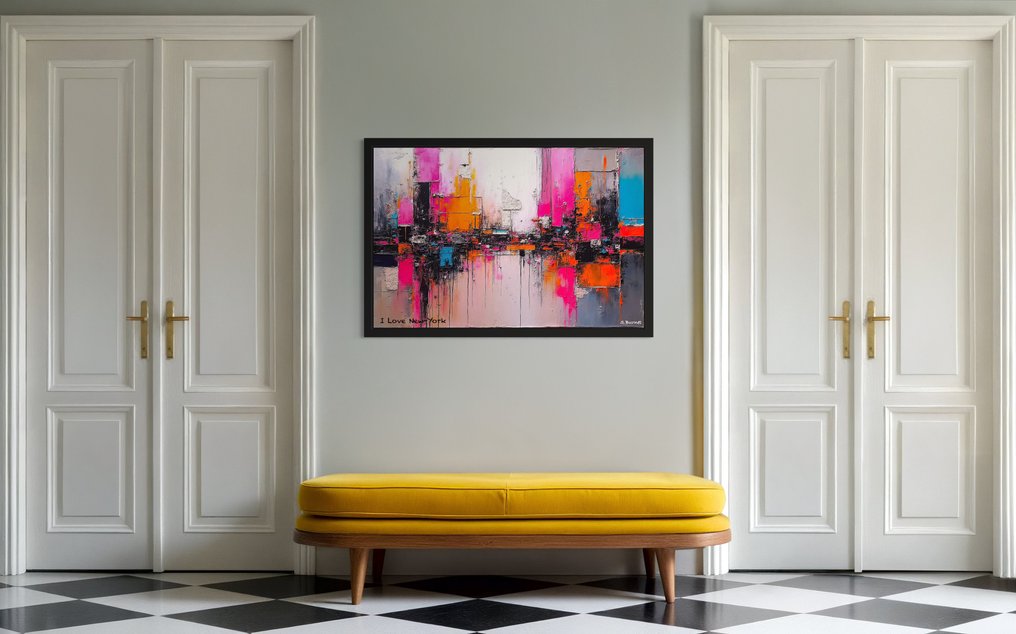 Sam Burnet (1969) - I Love New-York-Madonna Toile 1/3 XL #2.1