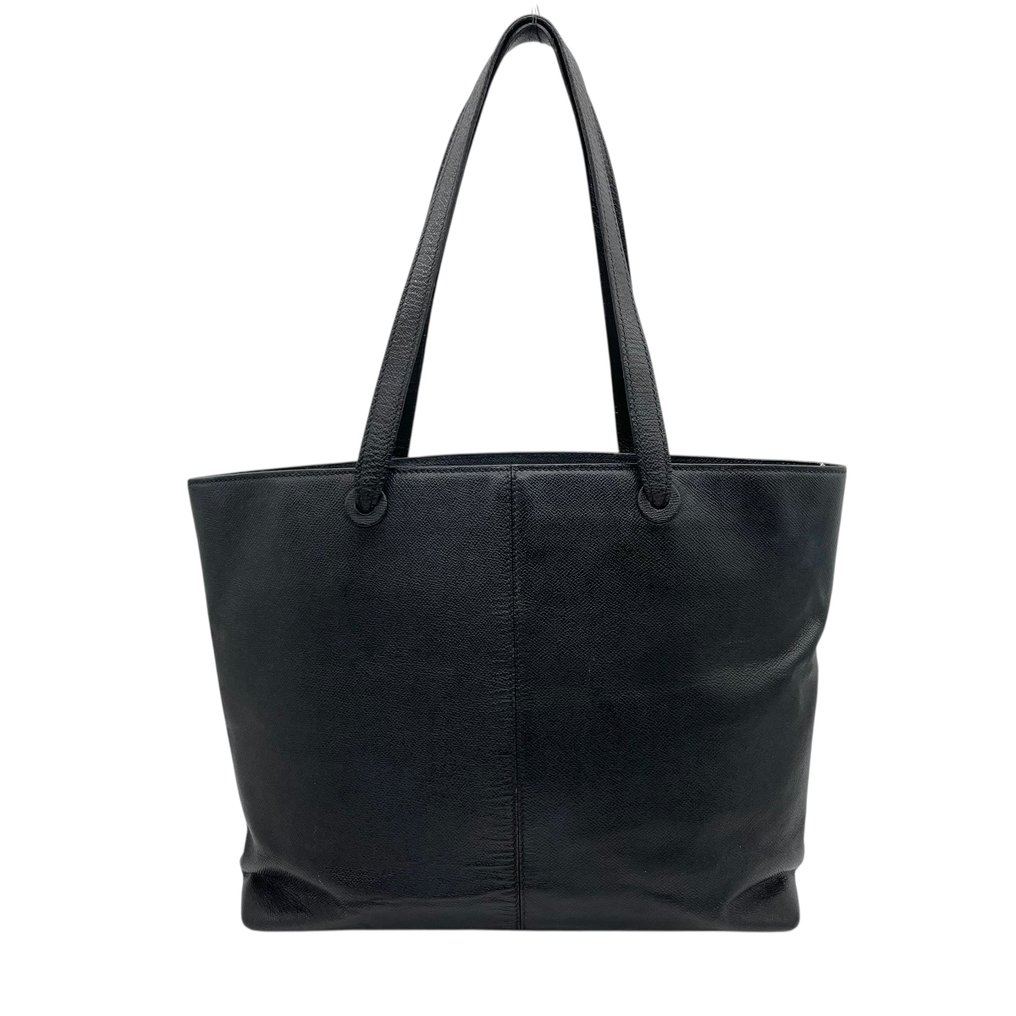 Chanel - Caviar Skin Leather Tote Bag with Logo Charm - Mulepose #1.0