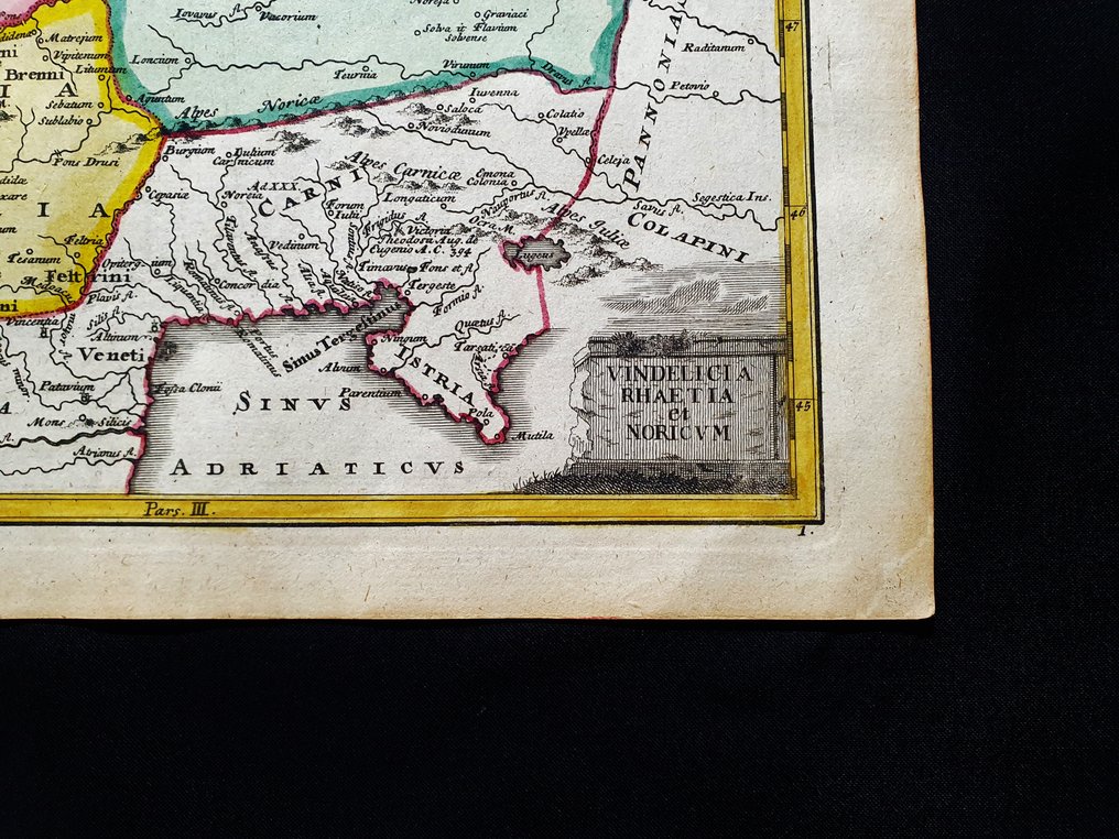 Ευρώπη - Βόρειο-Ανατολική Ευρώπη / Δαλματία / Βενετία / Αυστρία / Ίστρια / Κροατία / Σλοβενία / Βοσνία; Christopher Weigel & David Kohler - Vindelicia, Rhaetia et Noricum - 1701-1720 #4.3