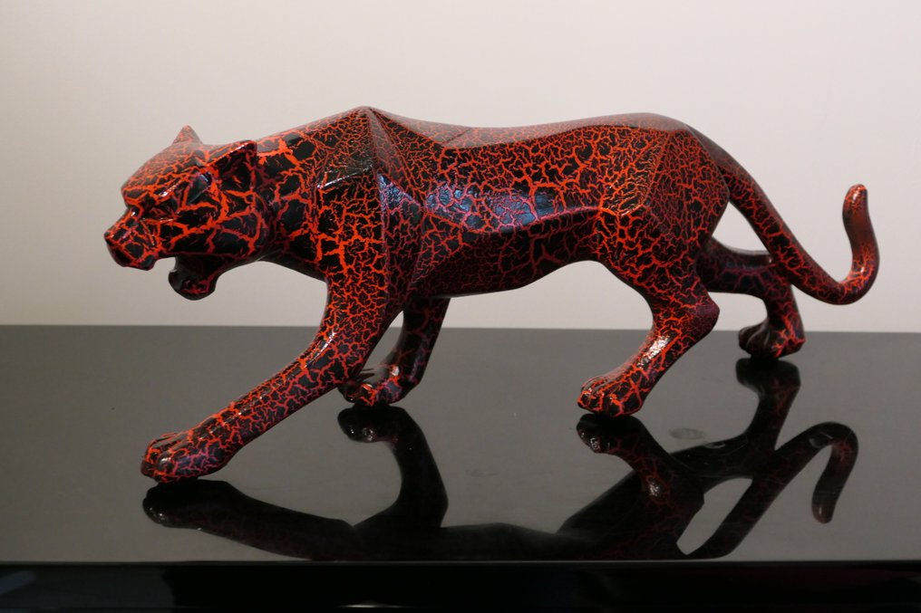 Rich'ART - Panthère version rouge / noir crackle #1.0
