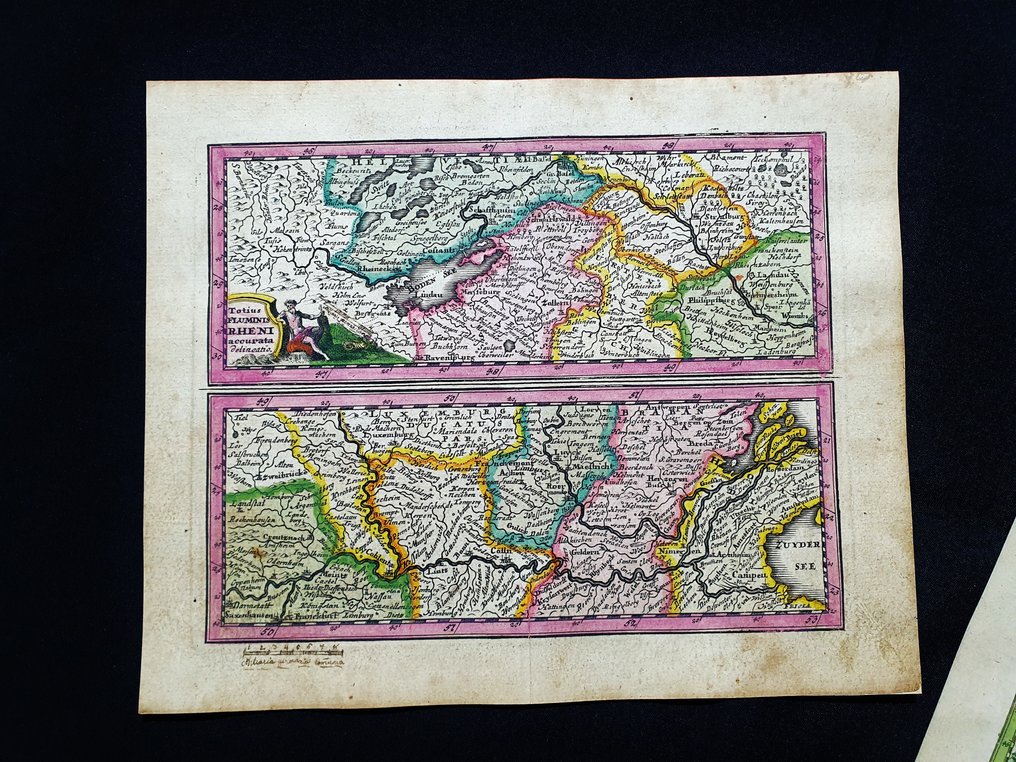 欧洲 - [一批共2件] - 德国 / 东北欧 / 多瑙河 / 保加利亚 / 罗马尼亚 / 匈牙利; Christopher Weigel & David Kohler - Danubius / Totius Pluminis Rheni - [LOT of 2] - 1701-1720 #2.1