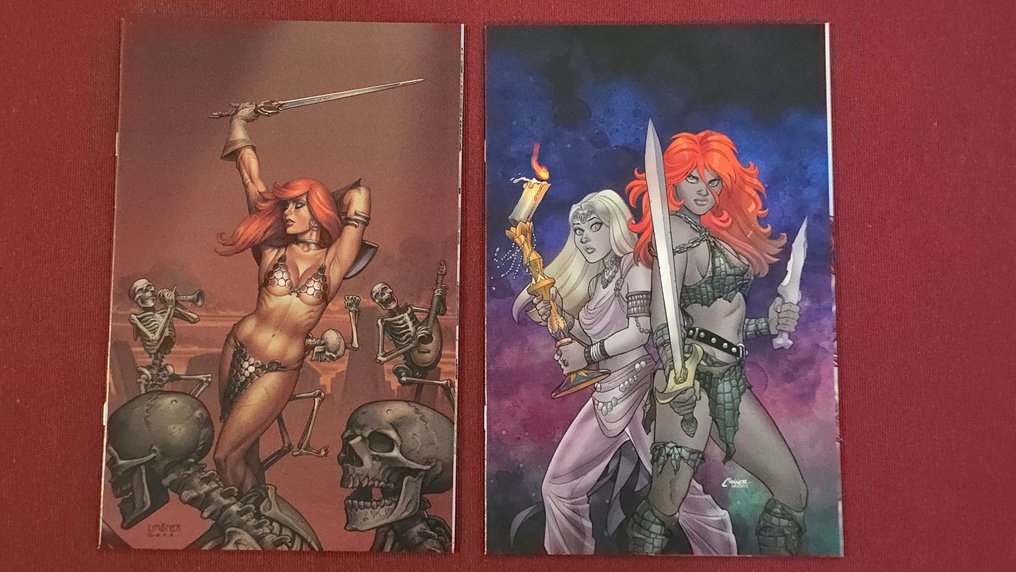 The Invincible Red Sonja #9 #10 - (Cover Conner Ltd Virgin)  (Cover Linsner Ltd Virgin) - 2 Comic - EO #1.0