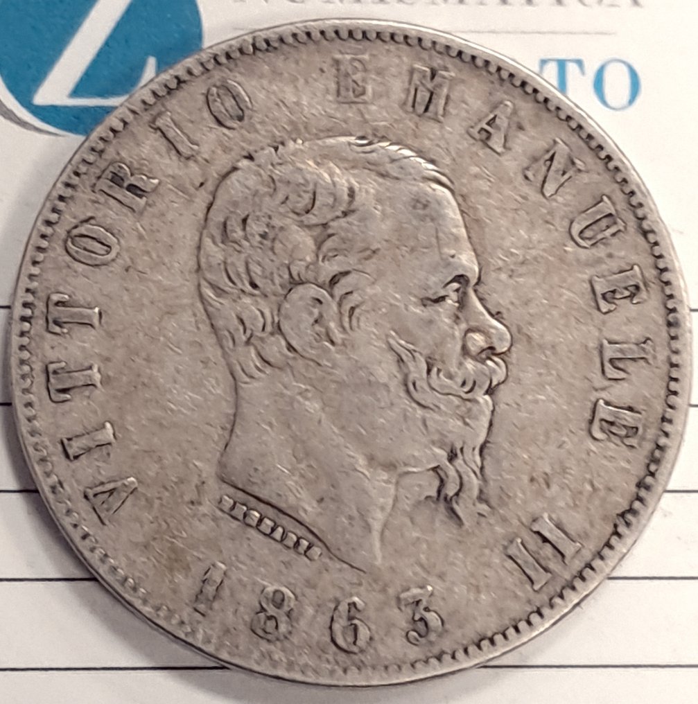 Ιταλία, Βασίλειο Vittorio Emanuele II. 2 Lire 1863 (χωρίς τιμή ασφαλείας) #1.0