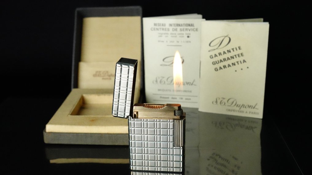S.T. Dupont - Vintage Gas Lighter Ligne 1 Short - No reserve price - Lighter - Silver plated #1.0