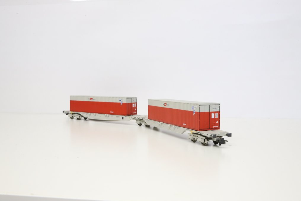 Roco H0轨 - 67737 - 模型火车货运车厢 (1) - 奥地利铁路货运双集装箱车厢 - ÖBB #3.2