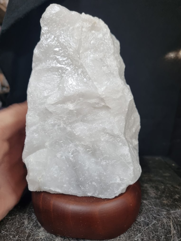 Μεγάλο φυσικό φωτιστικό λάμπα από βερικόλιθο Σύμπλεγμα κρυστάλλων - Ύψος: 193 mm - Πλάτος: 120 mm- 2.15 kg #4.3