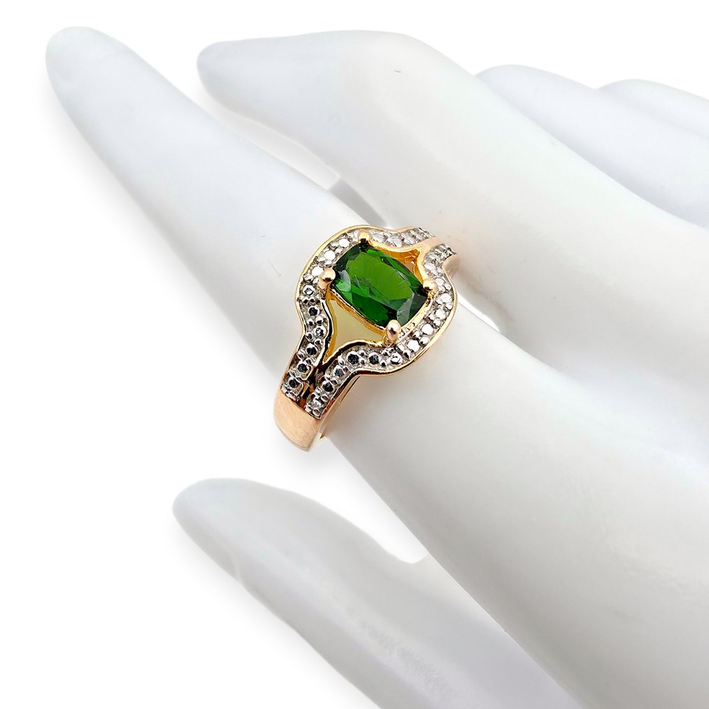 Senza prezzo di riserva - Anello Argento - Diopside (Certificato) #3.2
