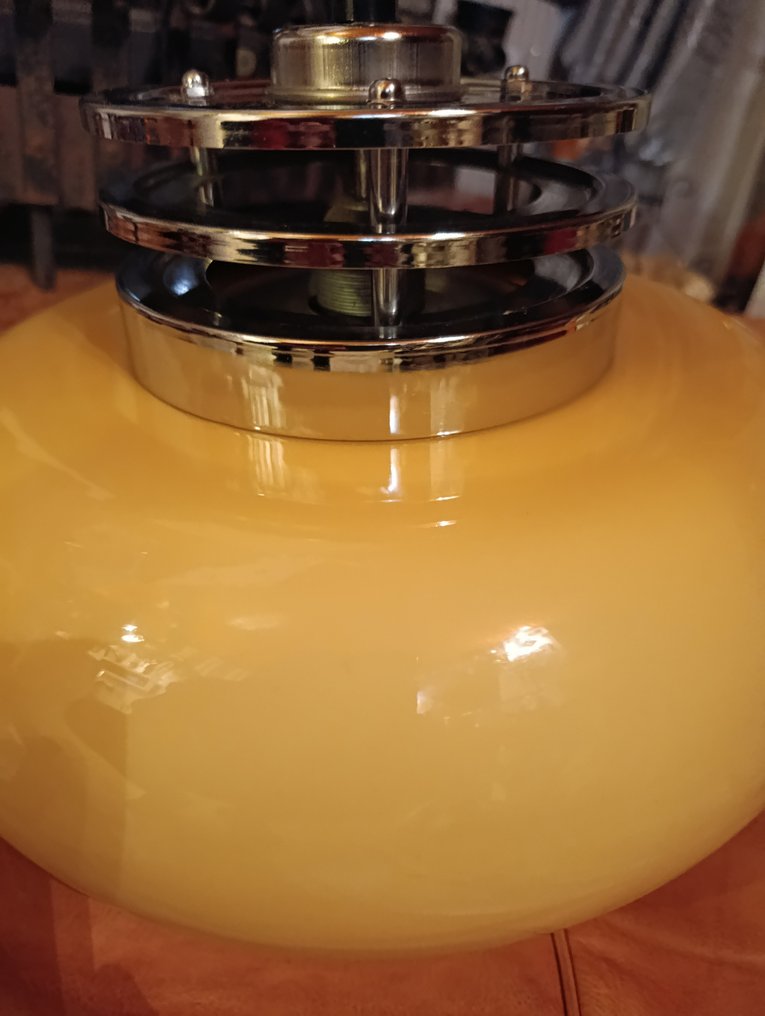 Lampada a sospensione - Vetro opalino - Anni 60 #3.2