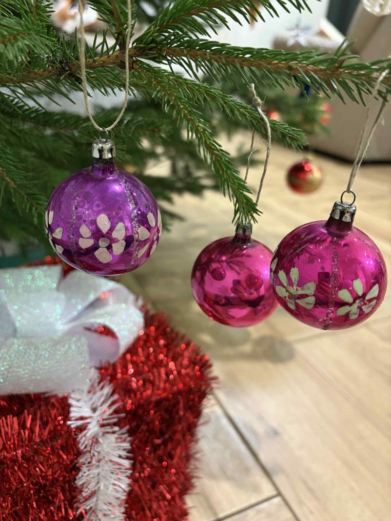 圣诞小饰品 inny (13) - 玻璃 - 复古的圣诞球套装 #1.0