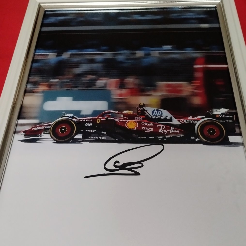 Ferrari-Lewis Hamilton - Poster autografato da Lewis Hamilton #2.1