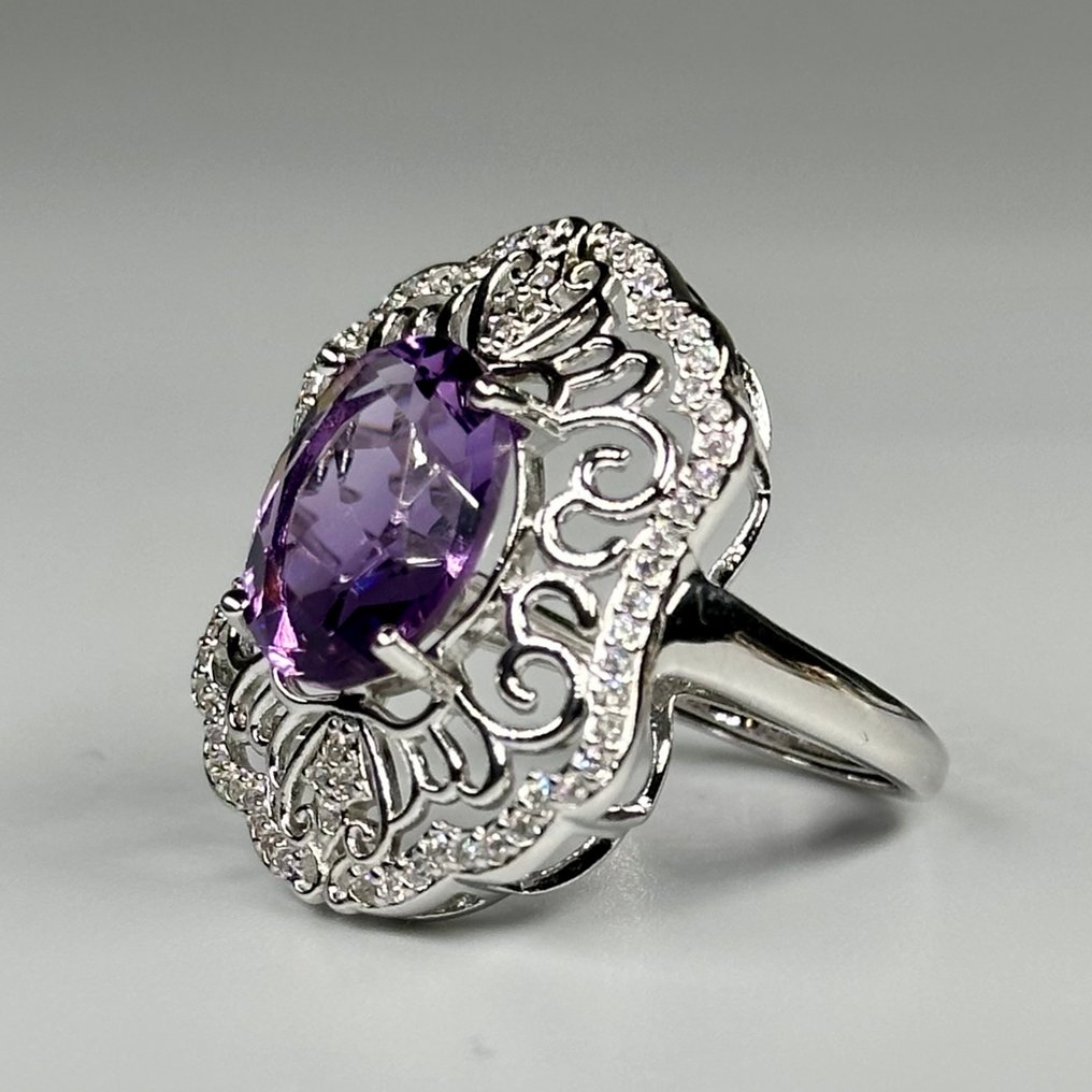 Utan reservationspris - Ring 925 Silver Ring Ametist #2.1