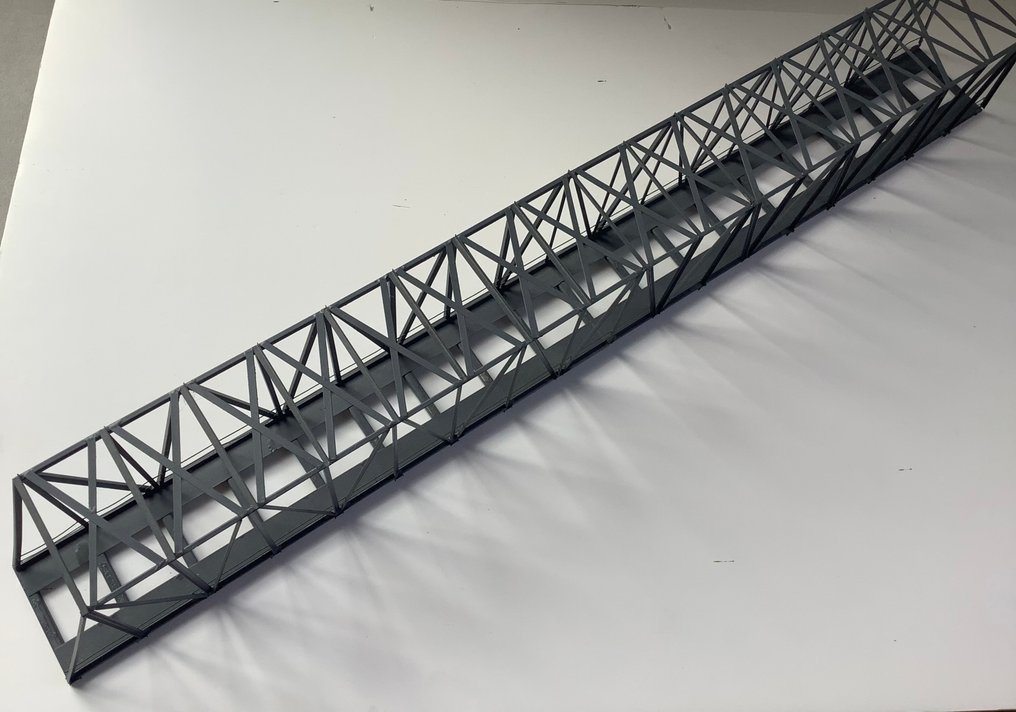 Hack Brucken H0 - Costruzioni di modellini di treni (1) - Ponte in metallo fine, lunghezza 62 cm #1.0