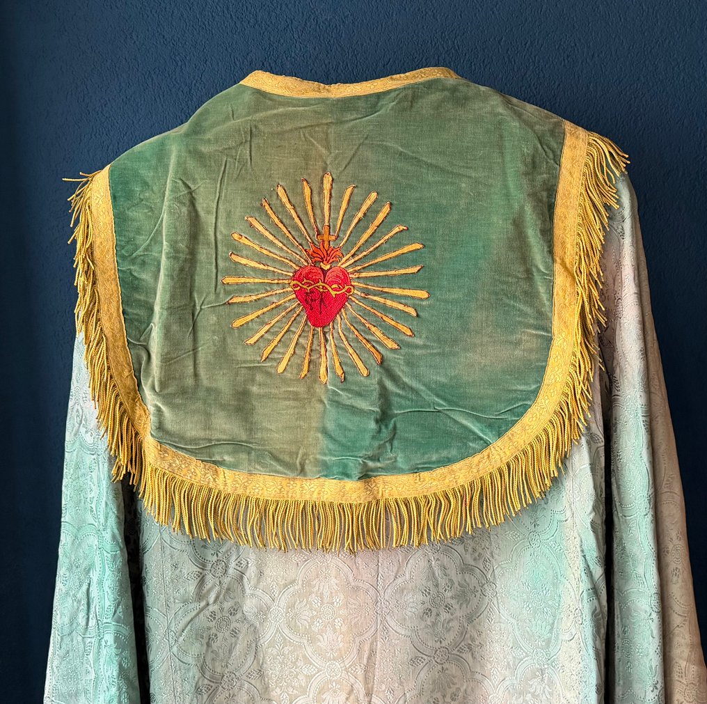 华丽装饰的 piviale，祭司袍 - 纺织品 - 1850-1900 - Heilig Hart #1.0