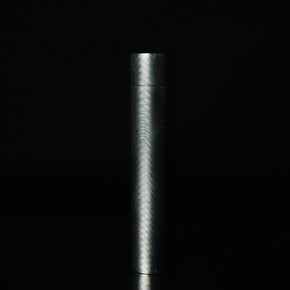 Cartier - Moire Pattern Vintage Gas Lighter - Αναπτήρας - Silver plated #4.3