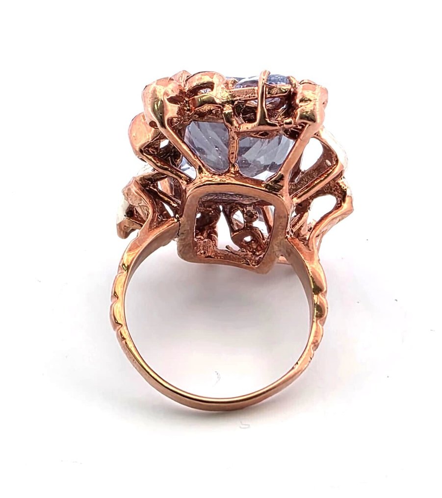 沒有保留價 - 戒指 - 9 節 玫瑰金, 銀 黃玉 - 黃玉 #4.3