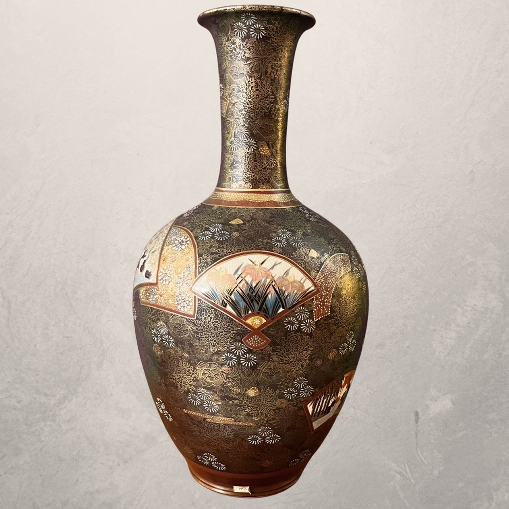 花瓶 - 陶瓷 - 日本 - 日本九谷“连山” #1.0