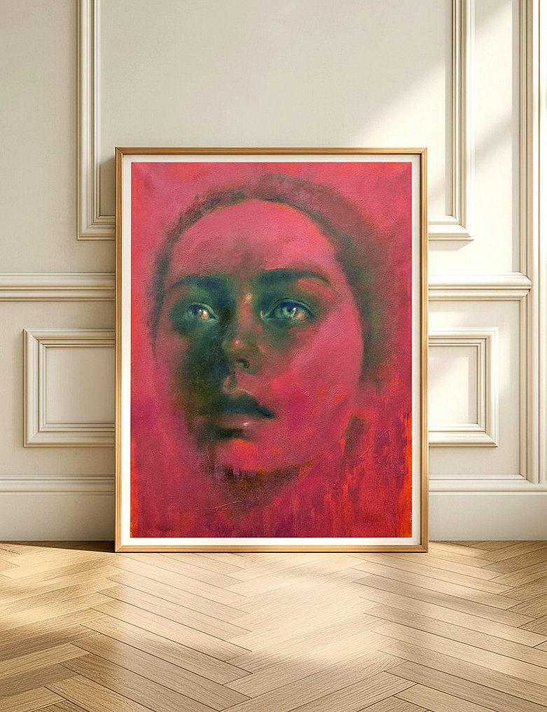 MToni studio - Inmenso Rosa Neutro, XL(no reserve) óleo sobre lienzo, original #4.3