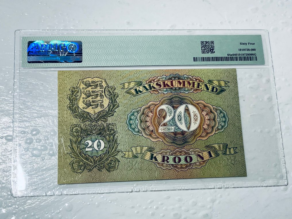 Estland. - 20 Krooni - 1932 - Pick 64a  (Ingen mindstepris) #1.0