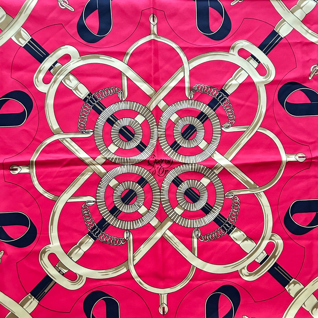 Hermès - "Eperon dor" Scarf, 90 cm, Silk - Bufanda #1.0