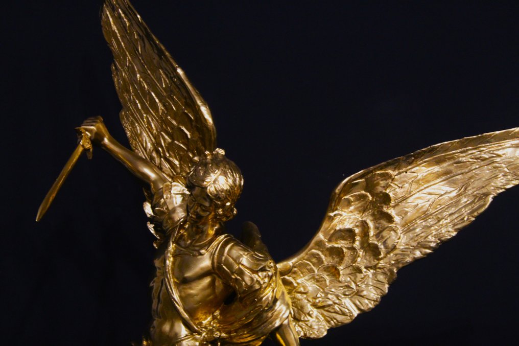 Szobor, San Michele - 101 cm - Aranyozott bronz #2.1