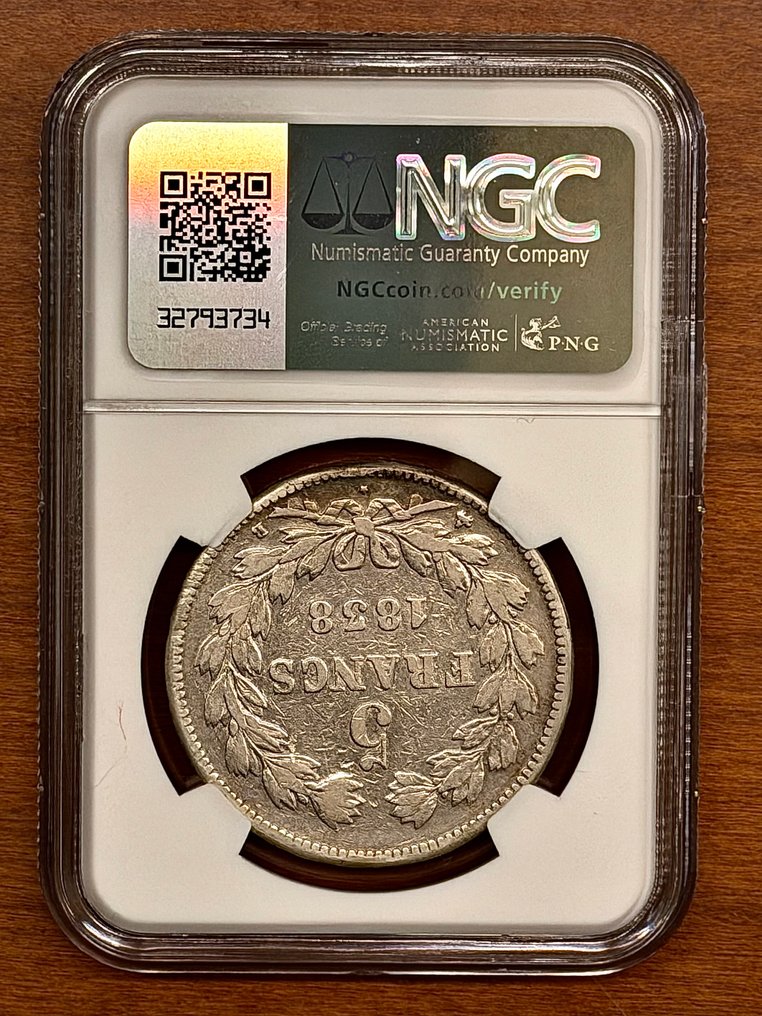 法国. Louis Philippe I. 5 Francs 1838B  (没有保留价) #1.0