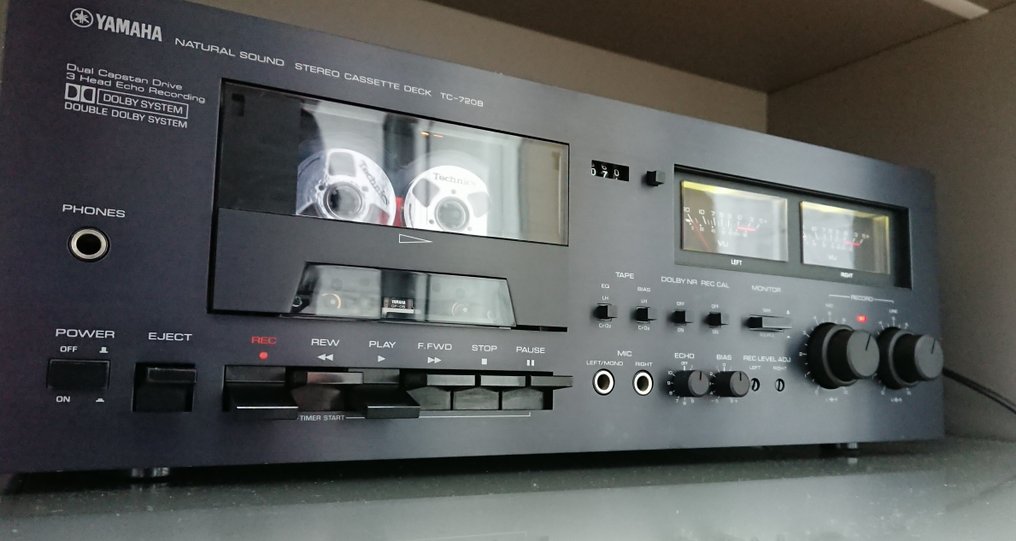 Yamaha - TC-720B - 3 Head Echo Recording - Dual Capstan Drive - Black Edition - Κασετόφωνο #1.0