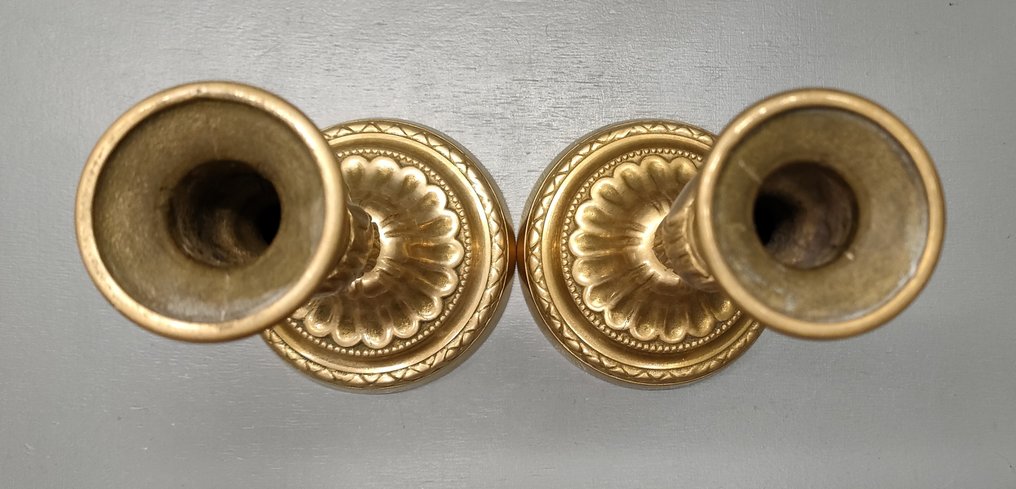 小烛烛台 路易十六风格 (2) - 黄铜 #4.3