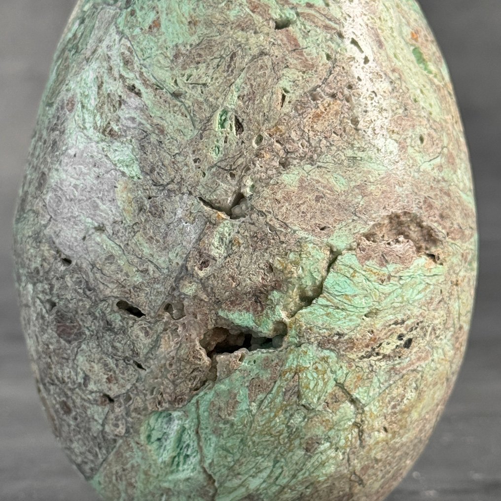 Χωρίς ελάχιστη τιμή - Υπέροχο ζεύγος σκαλισμένης πράσινης Smithsonite σε σχήμα αυγού και σφαίρα. σε προσαρμοσμένα περίπτερα- 2400 g #4.3