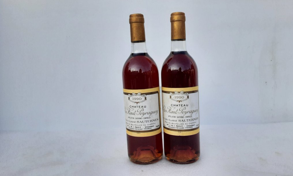 1990 Chateau Clos Haut-Peyraguey - Sauternes 1er Cru - 2 Flaskor (0,75L) #1.0