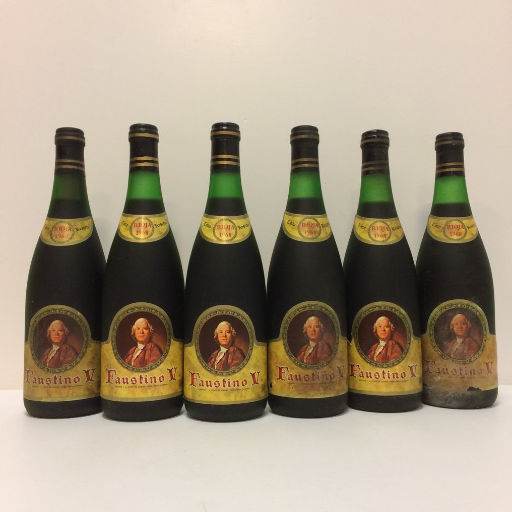 1968 Bodegas Faustino Martinez, Faustino V - 拉里奧哈 Reserva - 6 瓶 (0.75L) #1.0