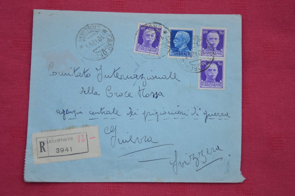 歐洲 1864/1955 - 欧洲67封古老信件收藏；快递 - 推荐信 -- 被审查；1864 /1955 #4.3