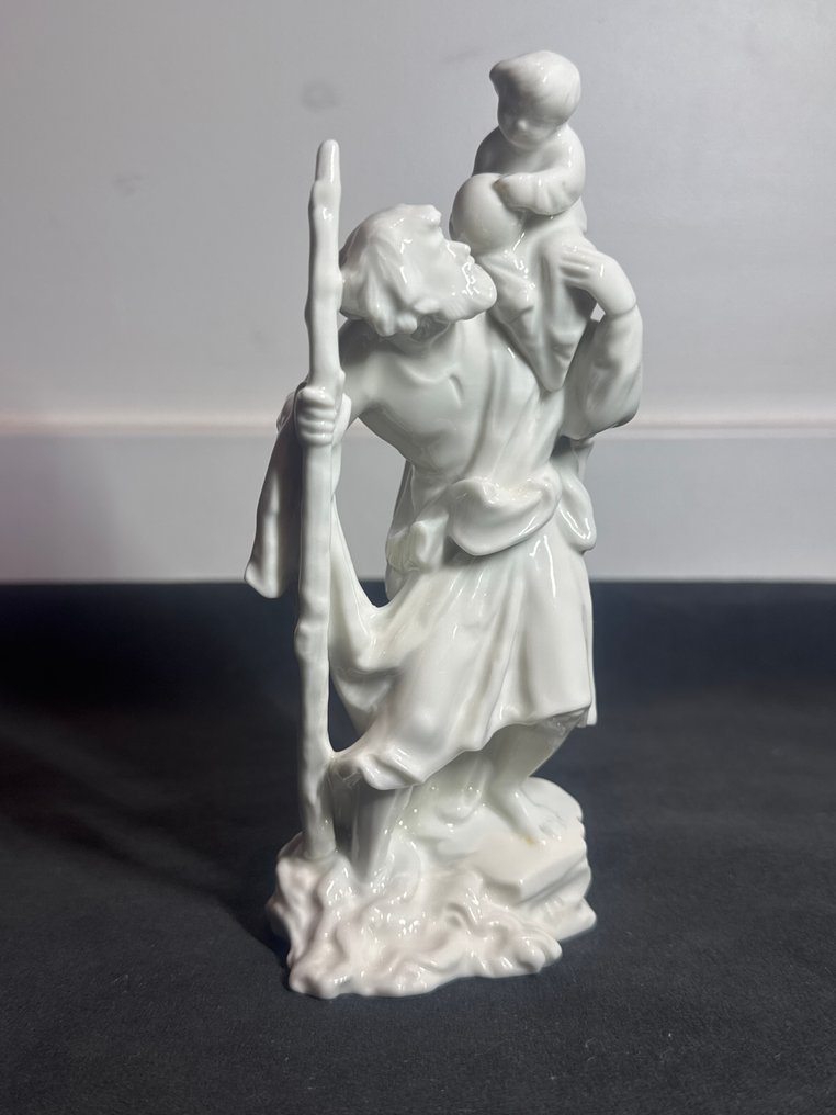 Nymphemburg - Αγαλματίδιο - Saint Christophe portant l'Enfant - Πορσελάνη #1.0