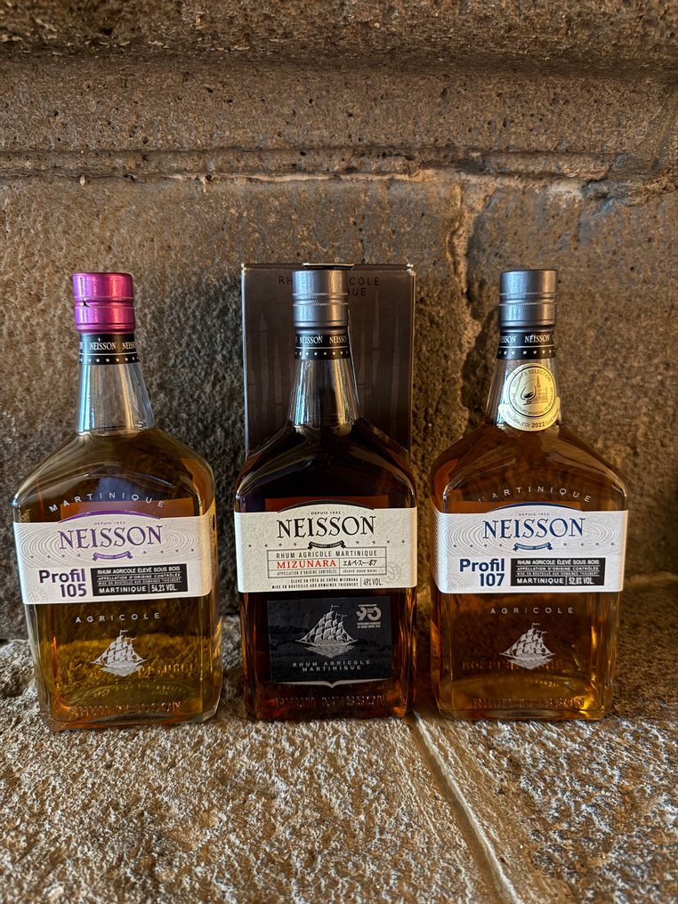 Neisson - Profil 105, Profil 107 + Mizunara 90th anniversary  - 70 cl - 3 flaskor #1.0