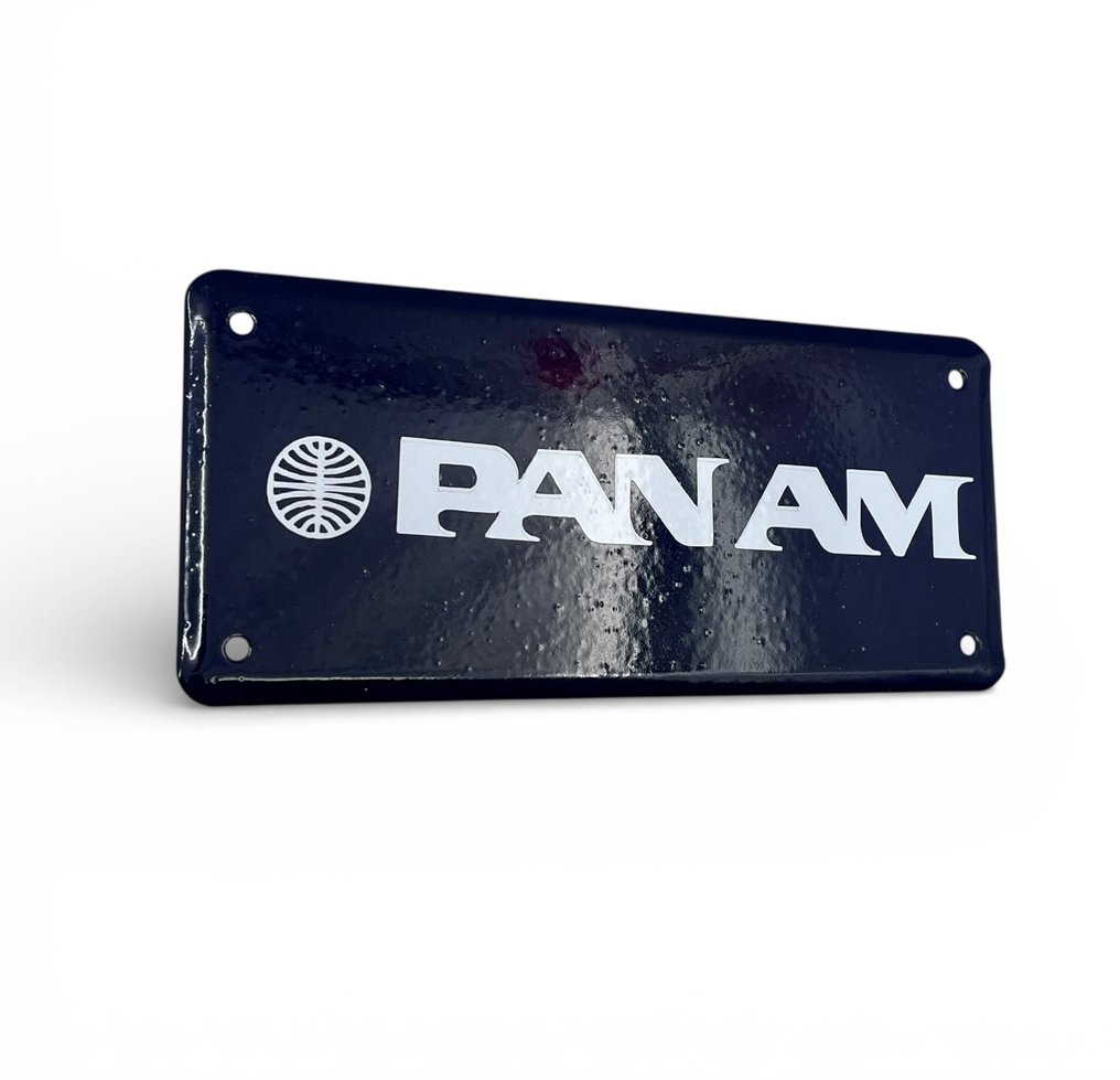 珐琅标志 - Emaille广告牌门柱牌PANAM - 搪瓷, 钢 #2.1