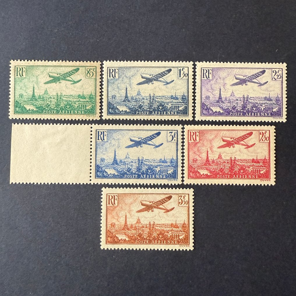 法國  - Yvert 8/13 空中邮局“巴黎景” 全新 ** - TB #1.0