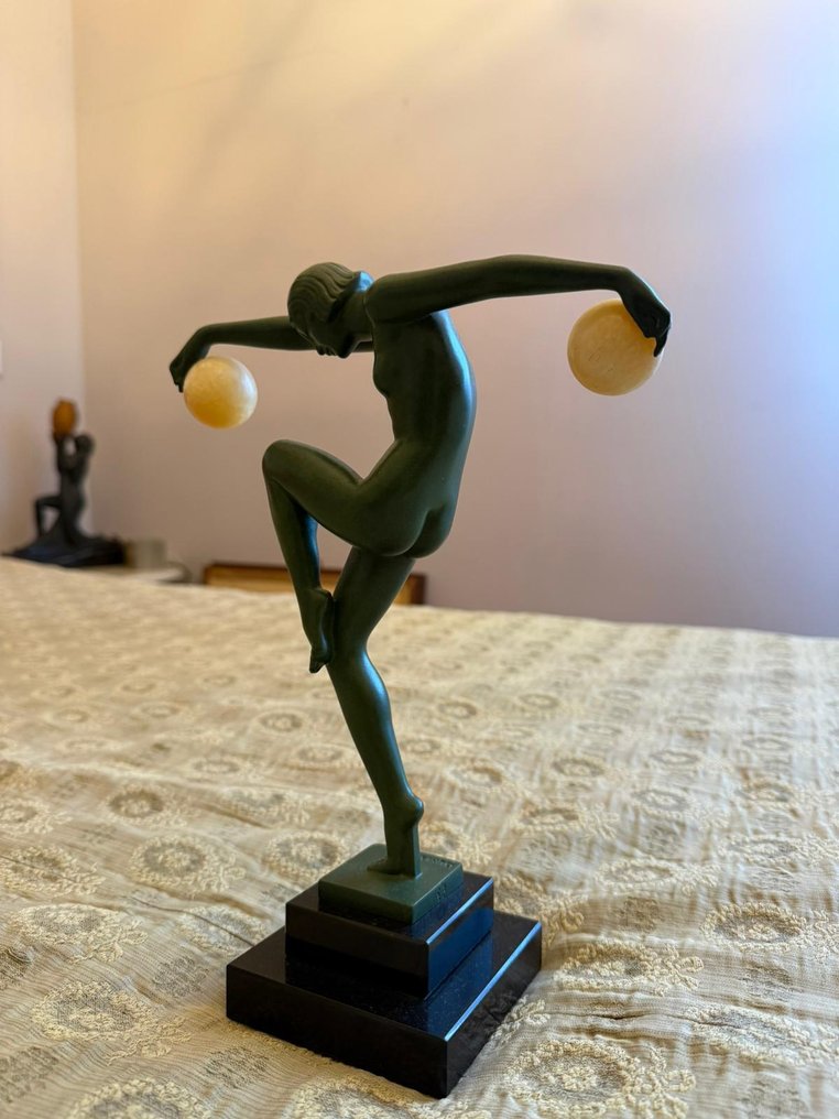 Max le Verrier - Statuetta - danzante nuda - Metallo #1.0
