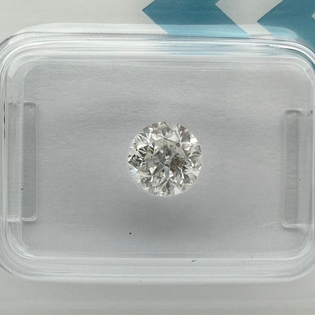 没有保留价 - 1 pcs 钻石 (天然) - 0.96 ct - 圆形 - G - I1 内含一级 - 国际宝石研究院(IGI) #1.0