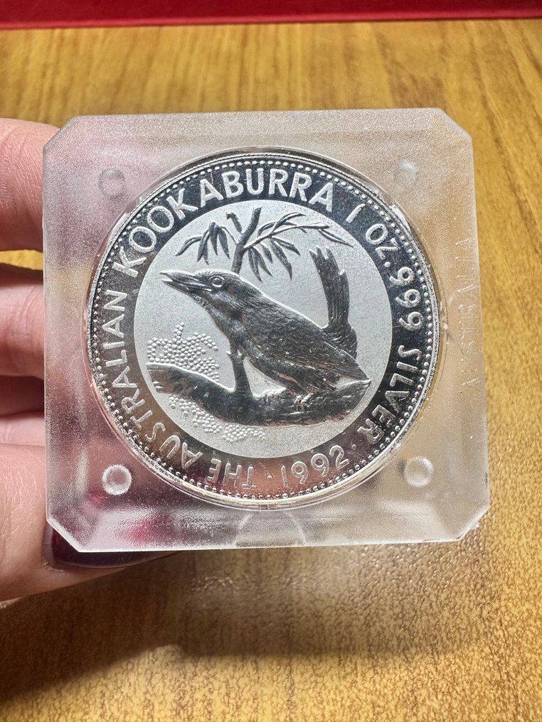Australia. 1 Dollar 1992 Kookaburra, 1 Oz (.999)  (No reserve price) #1.0