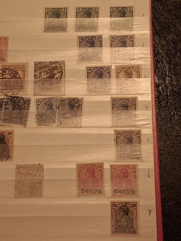 Danzig  - Sammlung in ungebrauchten und gestempelten Stückzahlen. #2.1