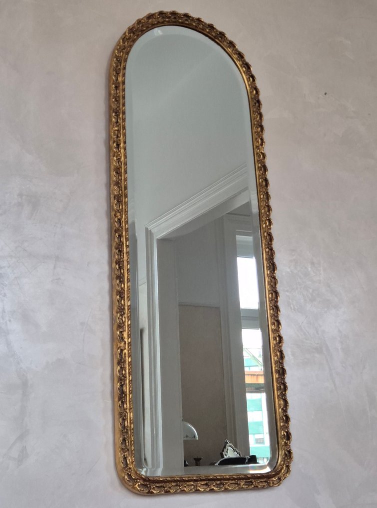Wandspiegel – Barockstil – vergoldeter Holzrahmen – Kristallspiegelglas - Specchio  - Vetro, Legno #1.0